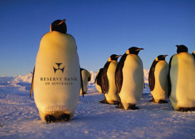 Interest rates stay. The Reserve Bank penguins are back.