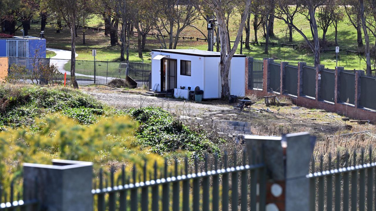 A demountable shed on the site (file image)