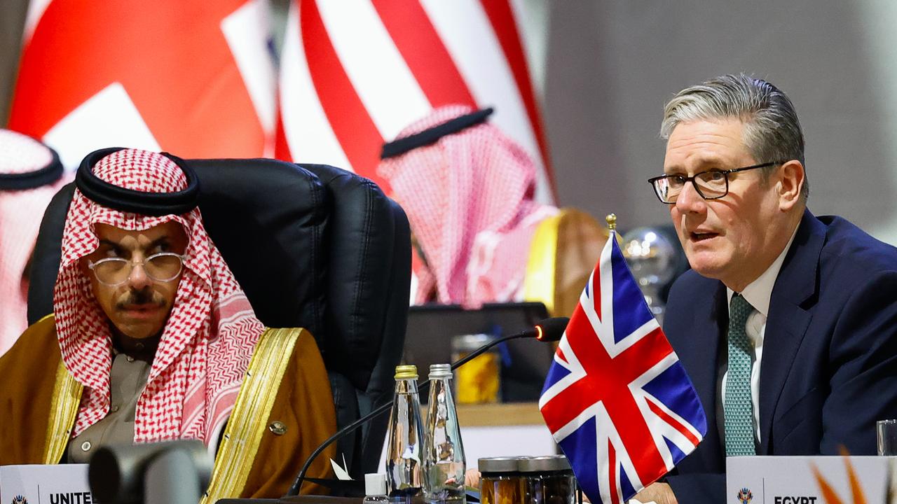 Saudi's Foreign Minister Faisal bin Farhan Al Saud, UK PM Keir Starmer