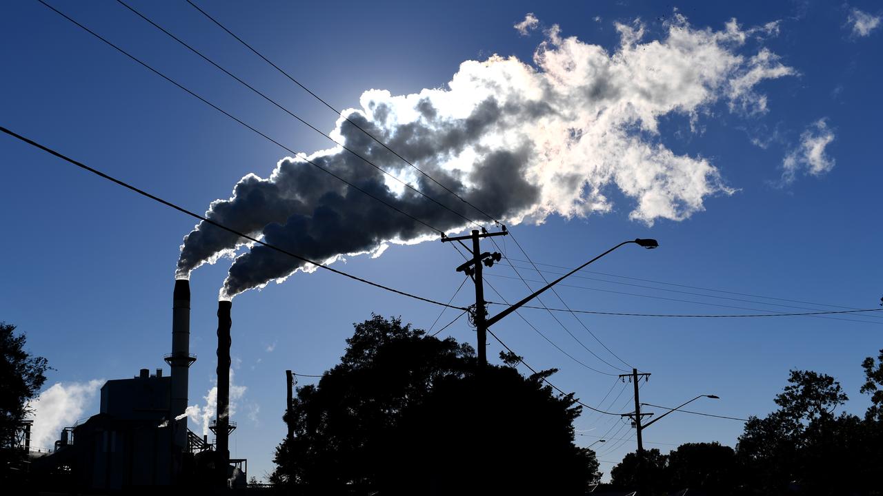 Emissions are seen from a factory at Broadwater in northern NSW