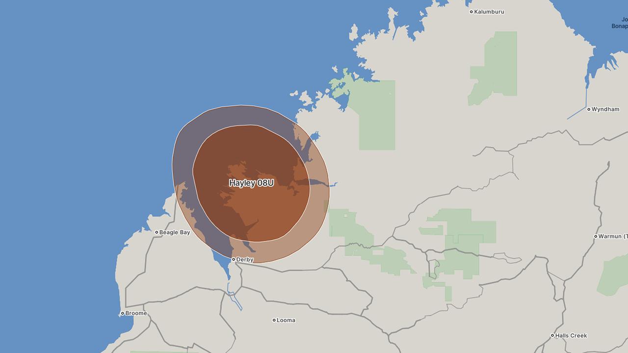 A forecast map of Hayley