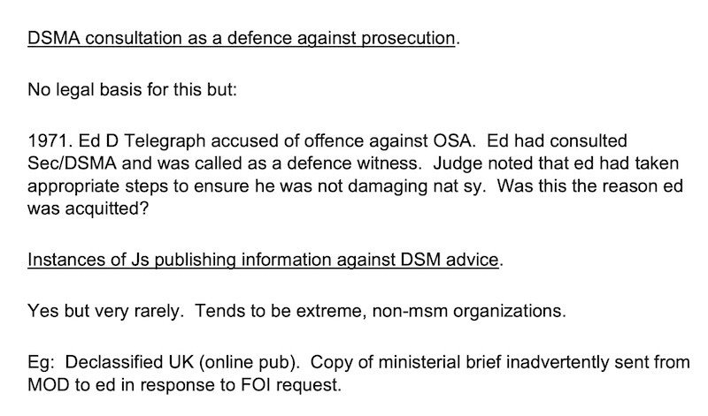 DSMA advice to Australia's Attorney-General Mark Dreyfus November 2022. Source: Greyzone FOI