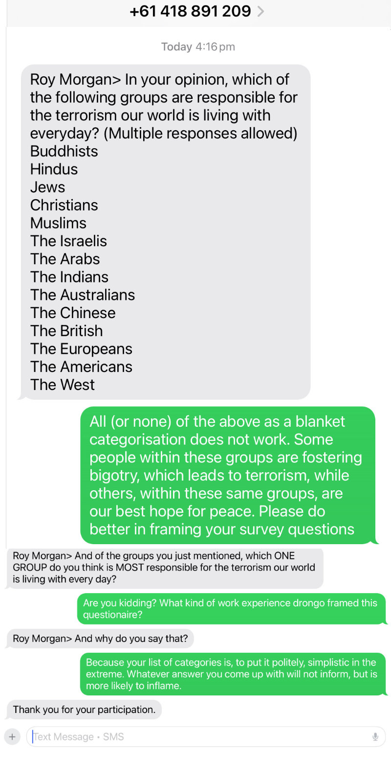 Roy Morgan survey