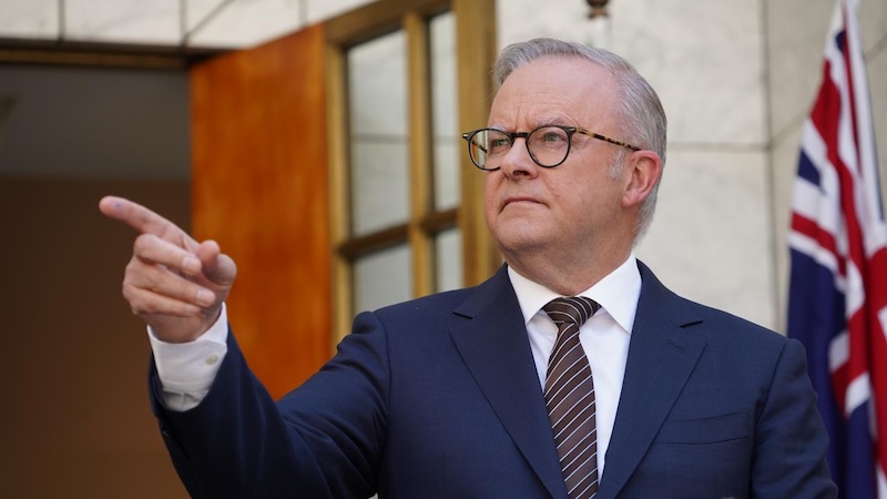 Making the pick. Prime Minister Anthony Albanese. Image AAP