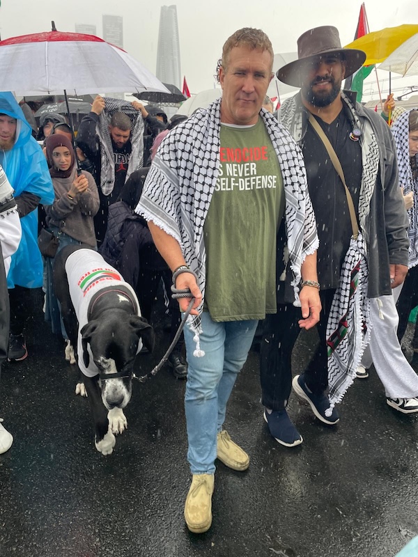 Andrew Brown on the Sydney Harbour Bridge March for Humanity