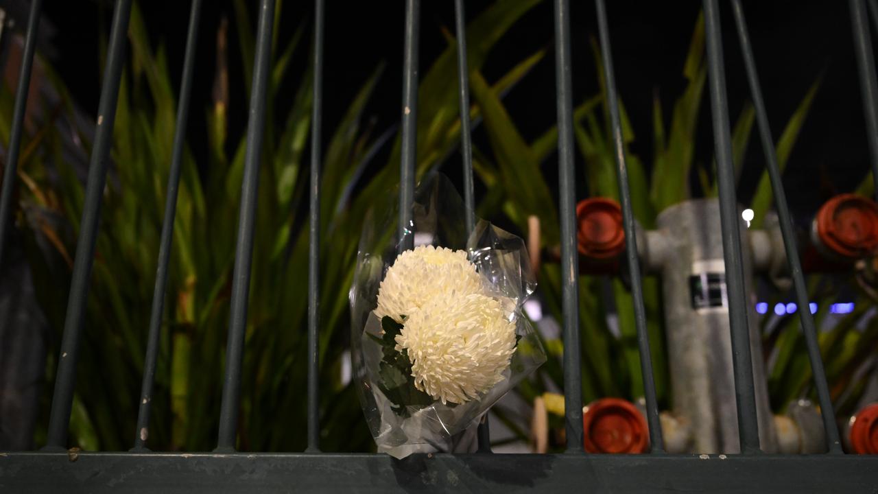 Flowers outside St Vincent's Hospital