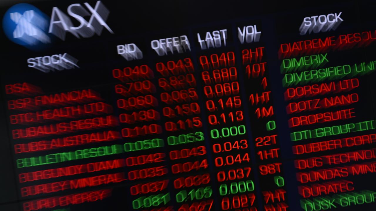 The ASX stock market board.