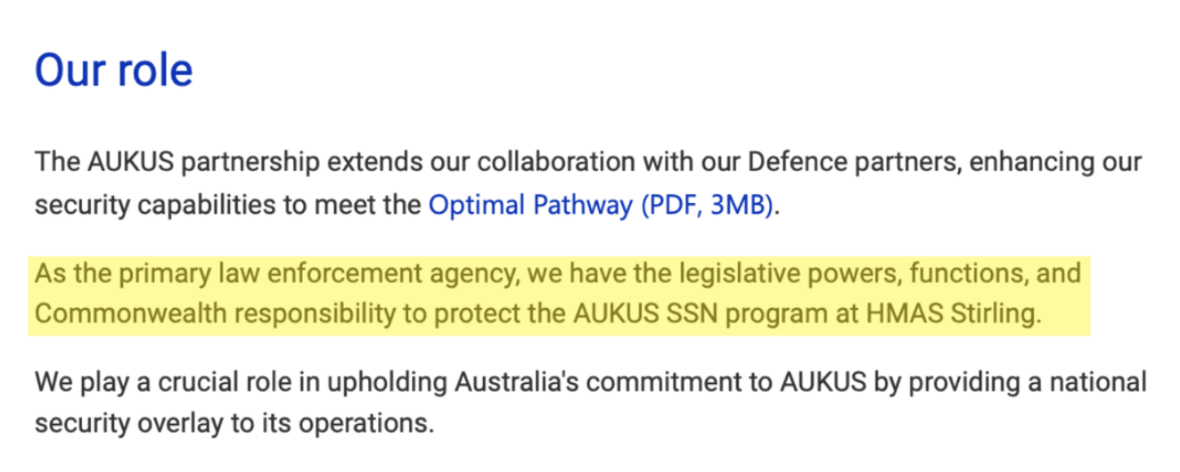 Protecting HMAS Stirling (Source: FOI)