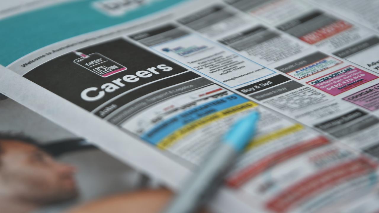 Stock image of a classifieds job section