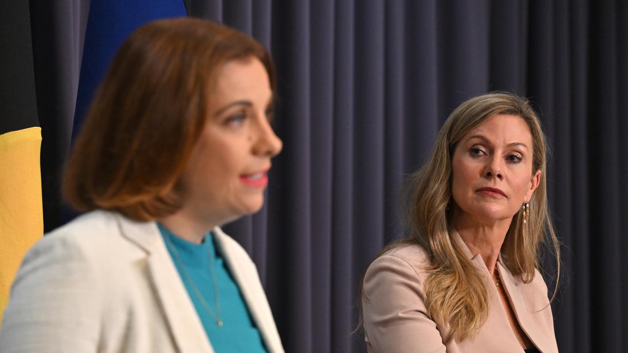 Anika Wells and Julie Inman Grant (file image)