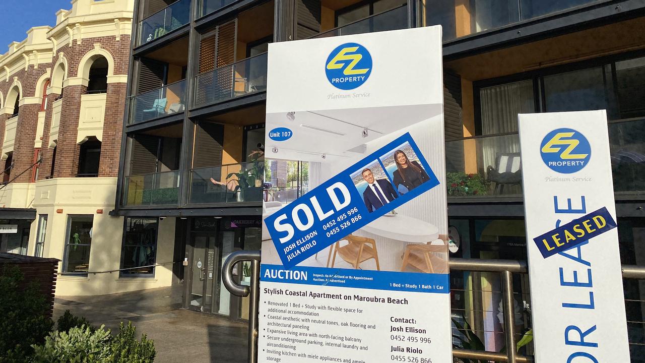 A file photo of real estate signs