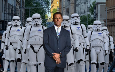 Chris Minns’ stormtroopers. Guns for graffiti, silence for the dead