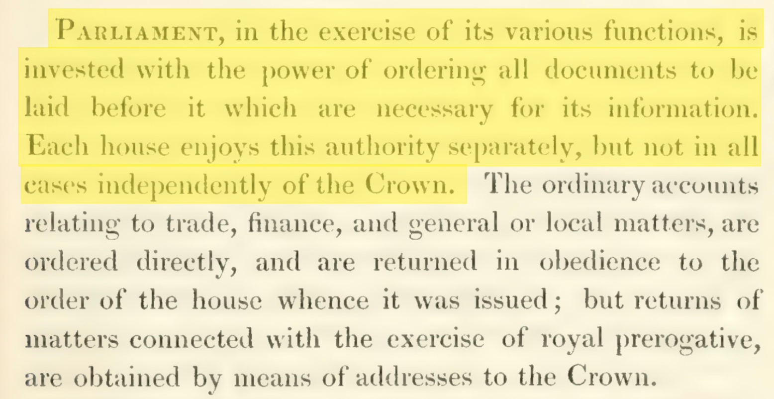 1884 Record of the Power (Source: UK Parliament)
