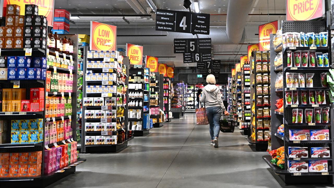 A woman in a supermarket 
