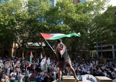 Peaceful, diverse, myriad, then attacked. Herzog protestors demolish the narrative