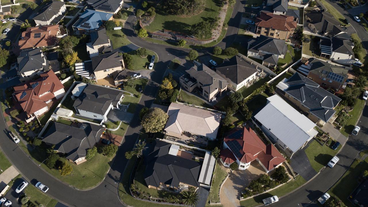 An aerial view of homes (file image)