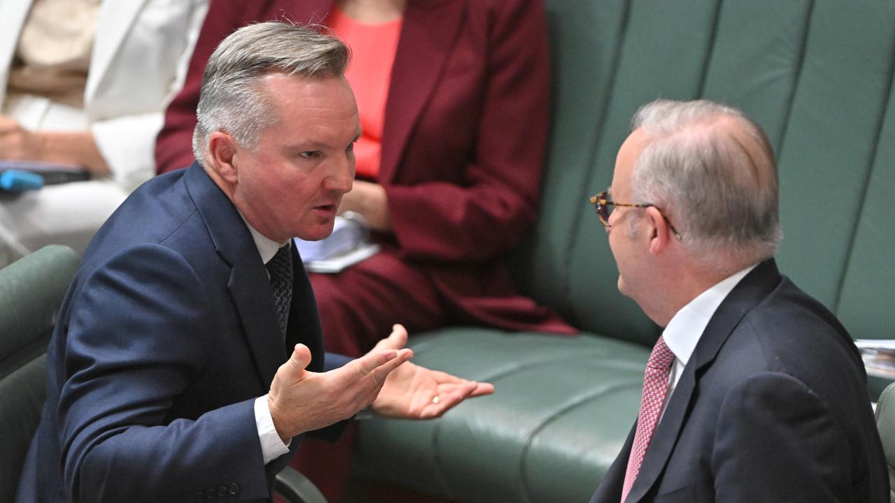 Minister for Climate Change Chris Bowen and PM Anthony Albanese