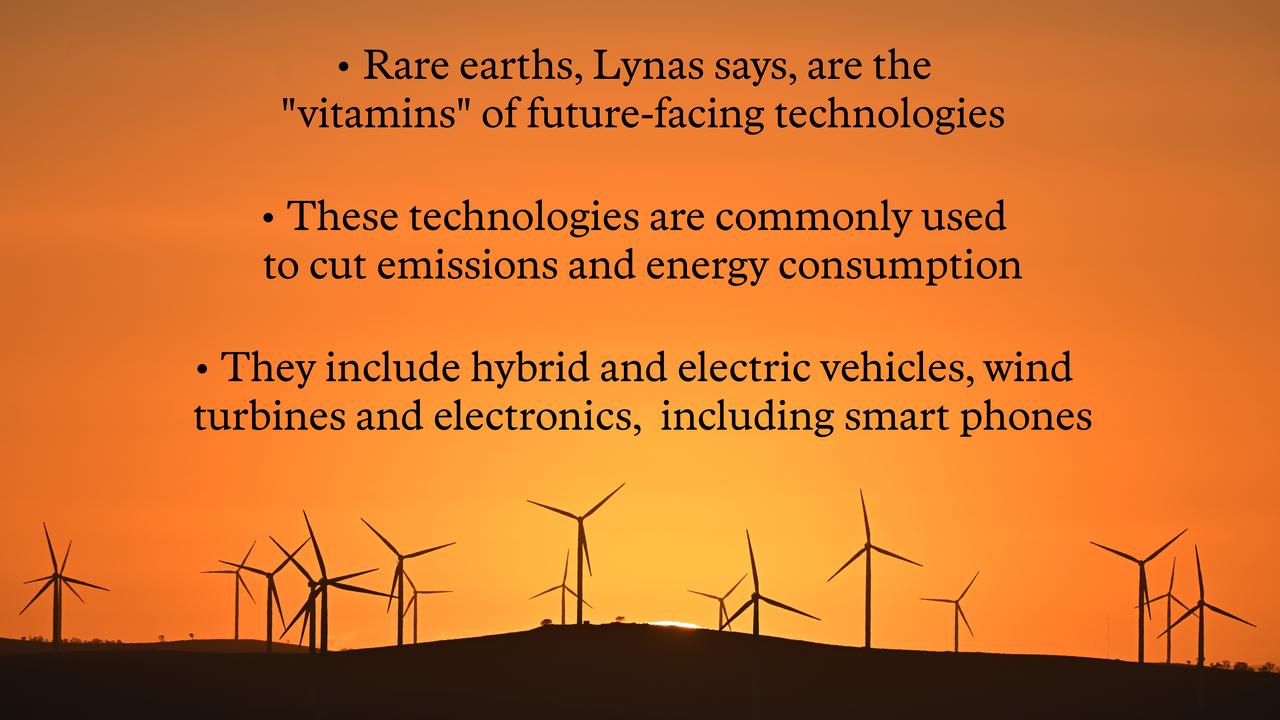 Lynas Rare Earths factbox and wind turbines (file image)