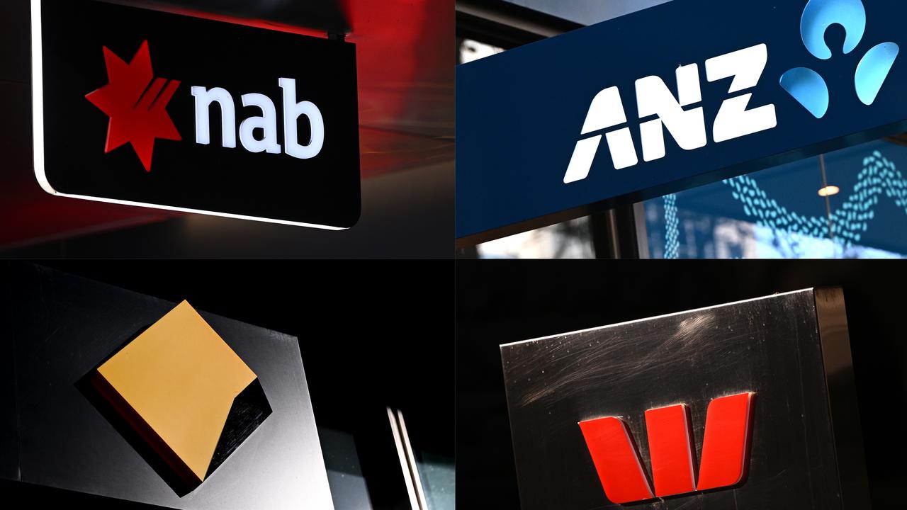 Signage of Australia's 'big four' banks