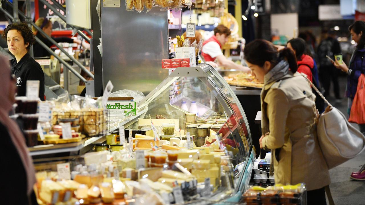 A general view of a cheese store at the Adelaide Central Market