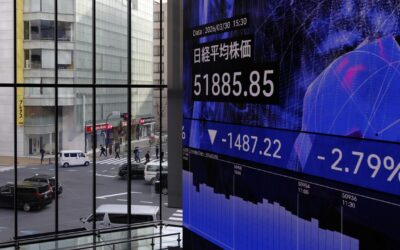 Brent oil heads for record month, stocks in limbo