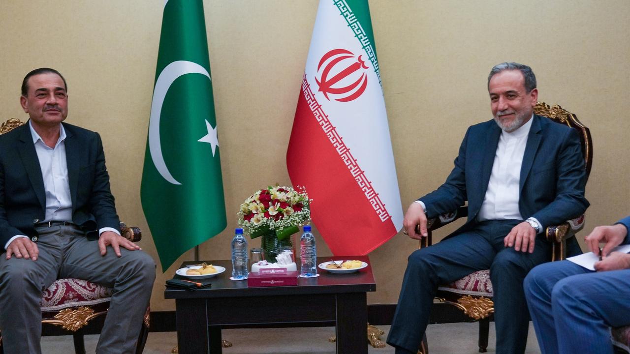 Iranian Foreign Minister Abbas Araghchi with Pakistan's Army Chief.