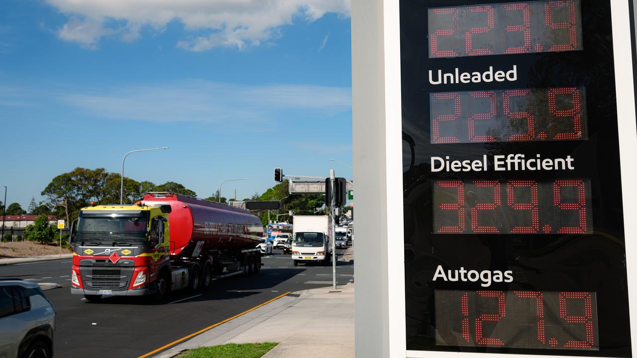 Fuel prices shown at a Mobil petrol station (file image)