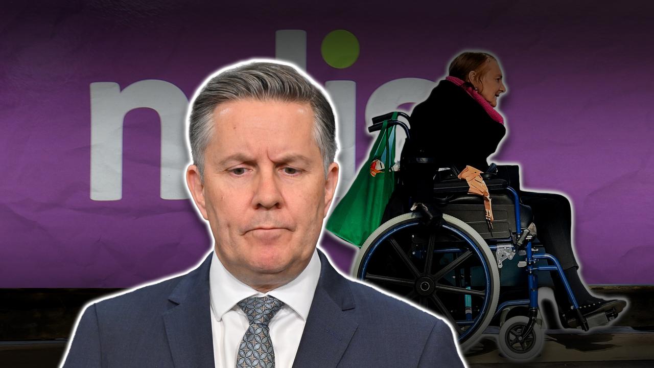 Health Minister Mark Butler and the NDIS logo
