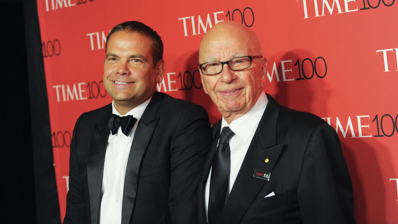 A file photo of Lachlan and Rupert Murdoch 