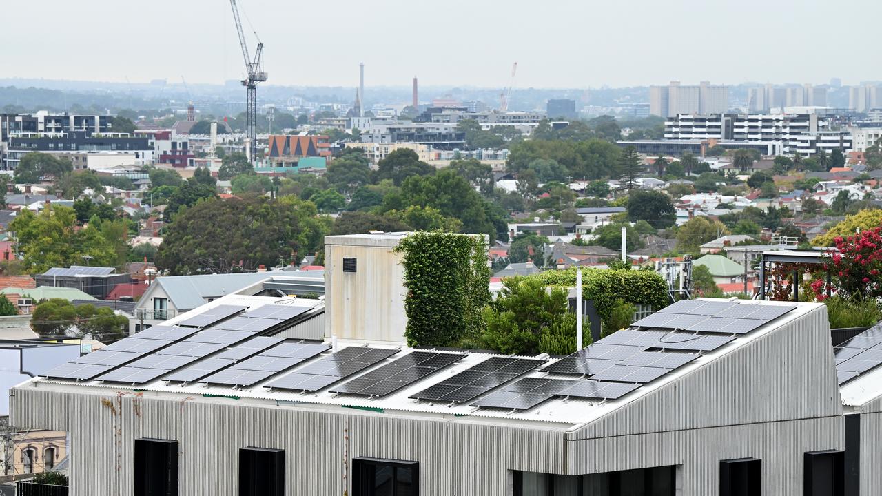 Solar panels in Melbourne (file)