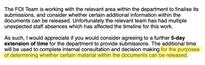FOI delay