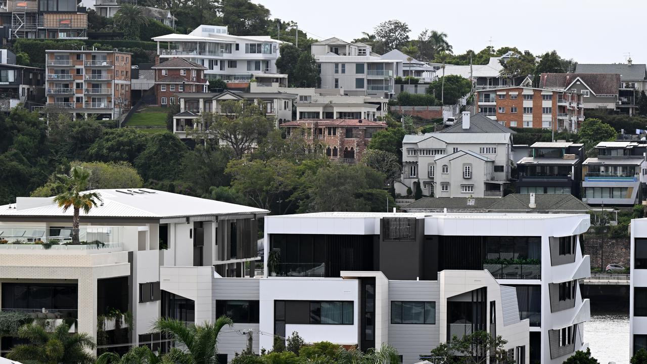 Residential properties are seen in the southside suburb of Bulimba