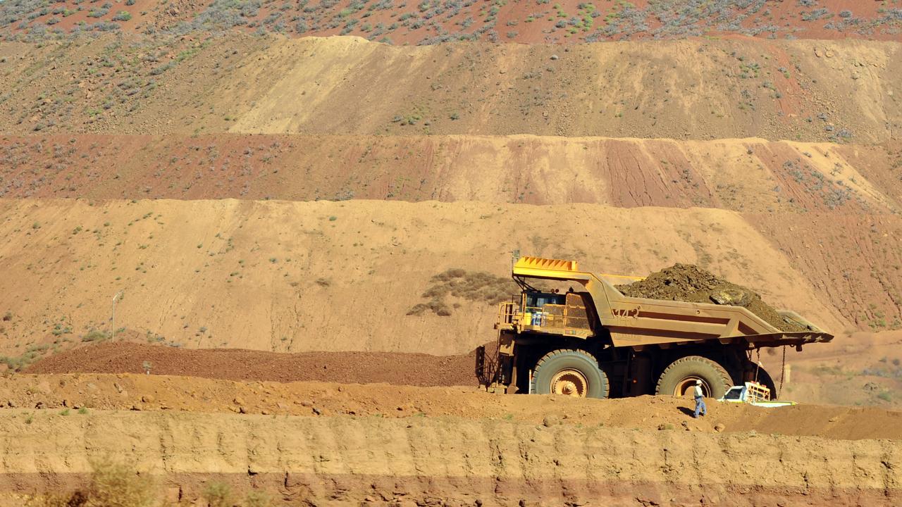 An iron ore mine in the Pilbara region of West Australia