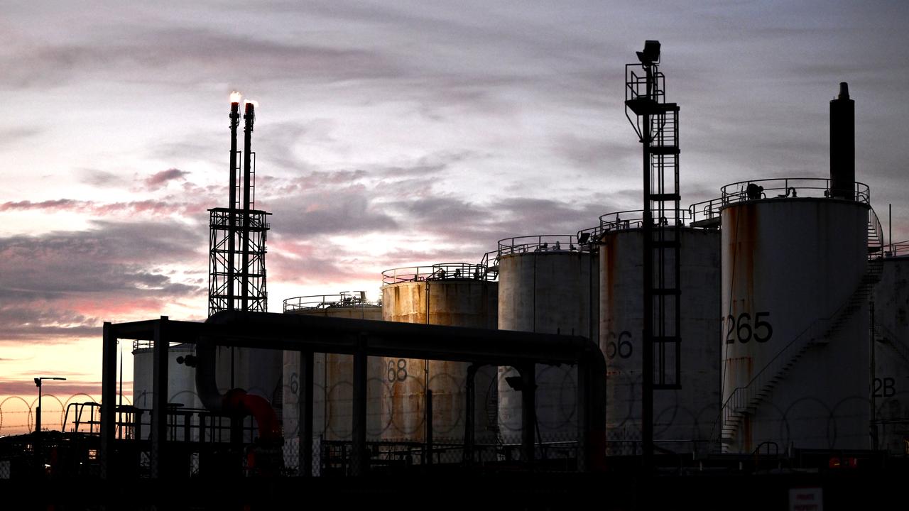 Storage silos at an oil refinery (file image)