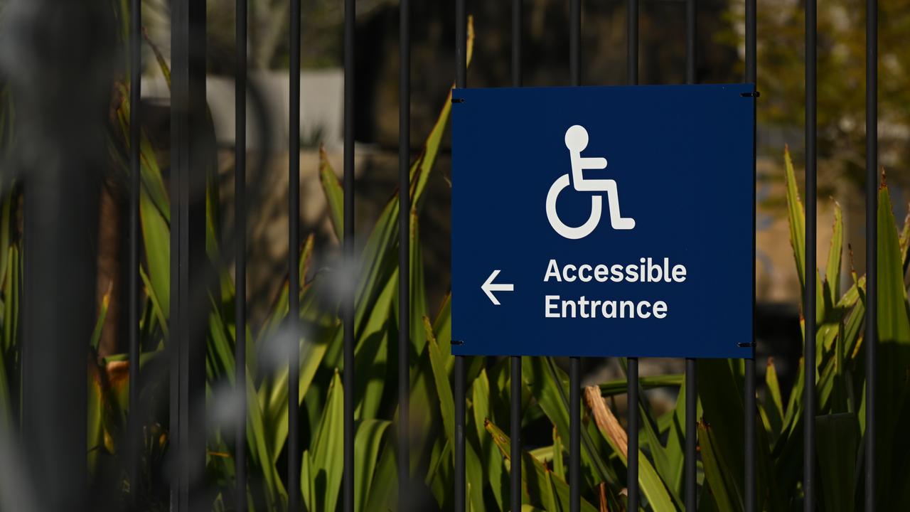 Signage for an accessible entrance (file image)