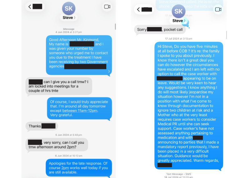Guardian text messages