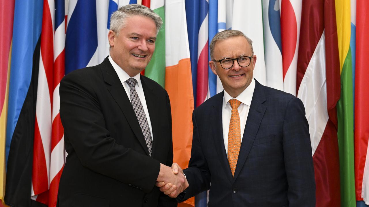 Mathias Cormann and Anthony Albanese (file image)