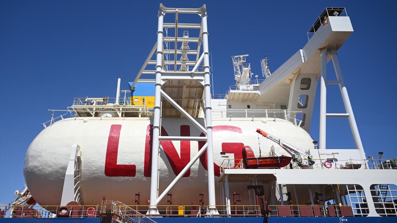 A ship carrying LNG gas