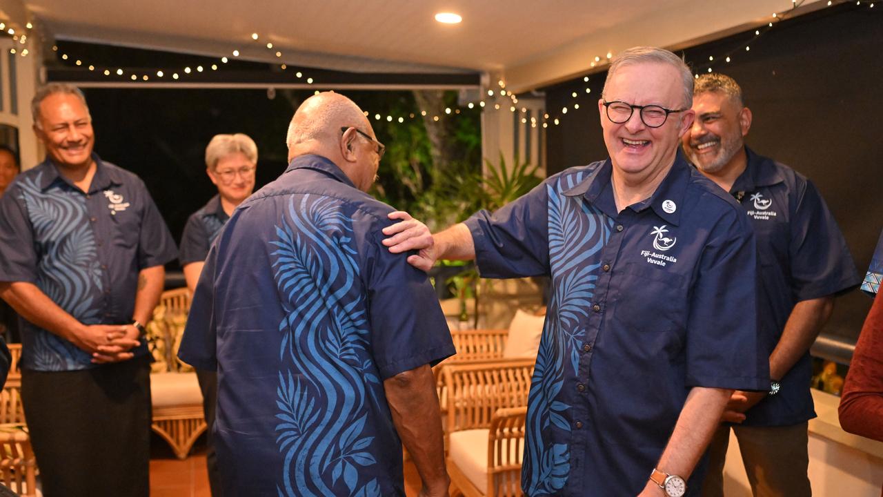 Sitiveni Rabuka and Anthony Albanese