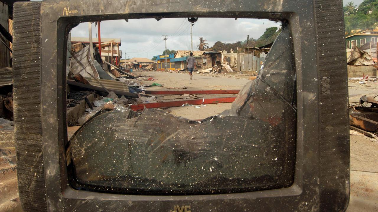 A broken TV (file image)