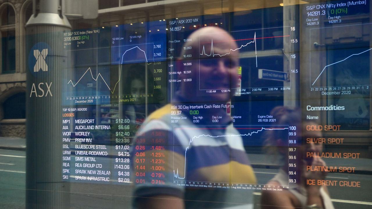 A digital board at the Australian Securities Exchange (file image)