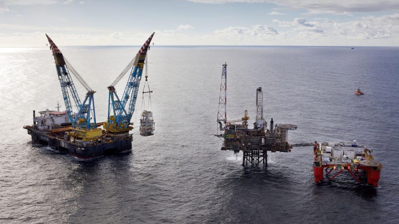 BP oil rig in the North Sea