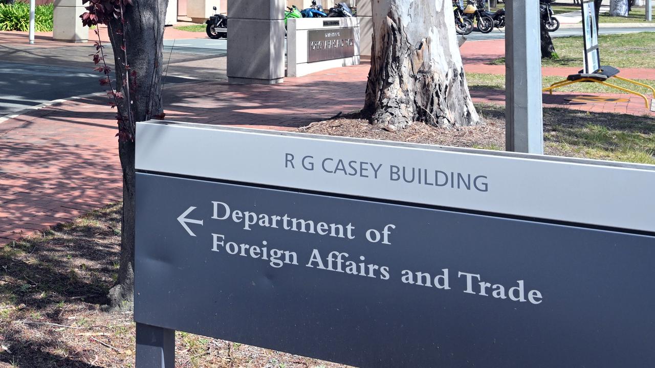 DFAT signage (file image)
