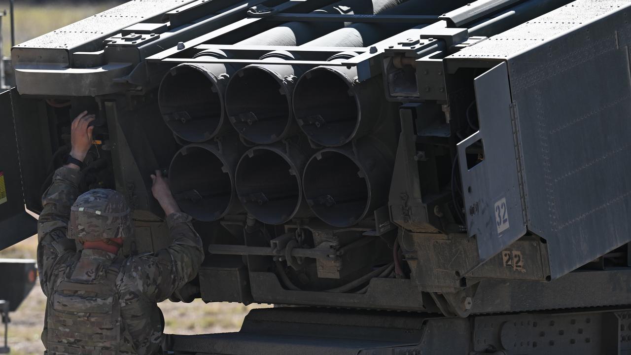 Australian Defence Force personnel with a rocket system (file image)