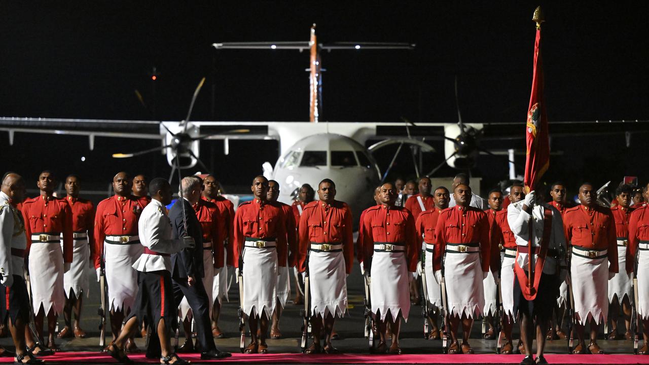 Anthony Albanese arrives in Fiji