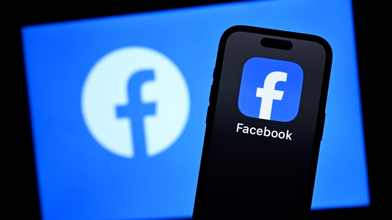 Facebook logo on smartphone