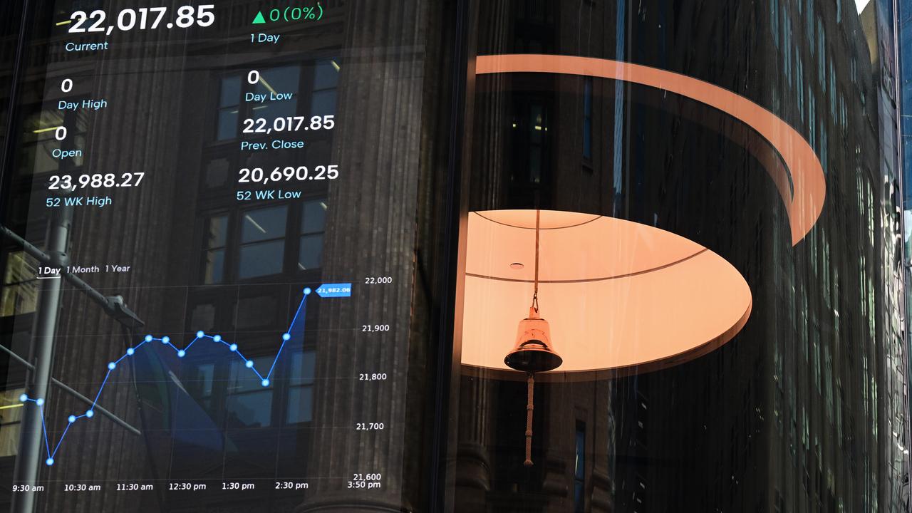 Display board at the ASX in Sydney
