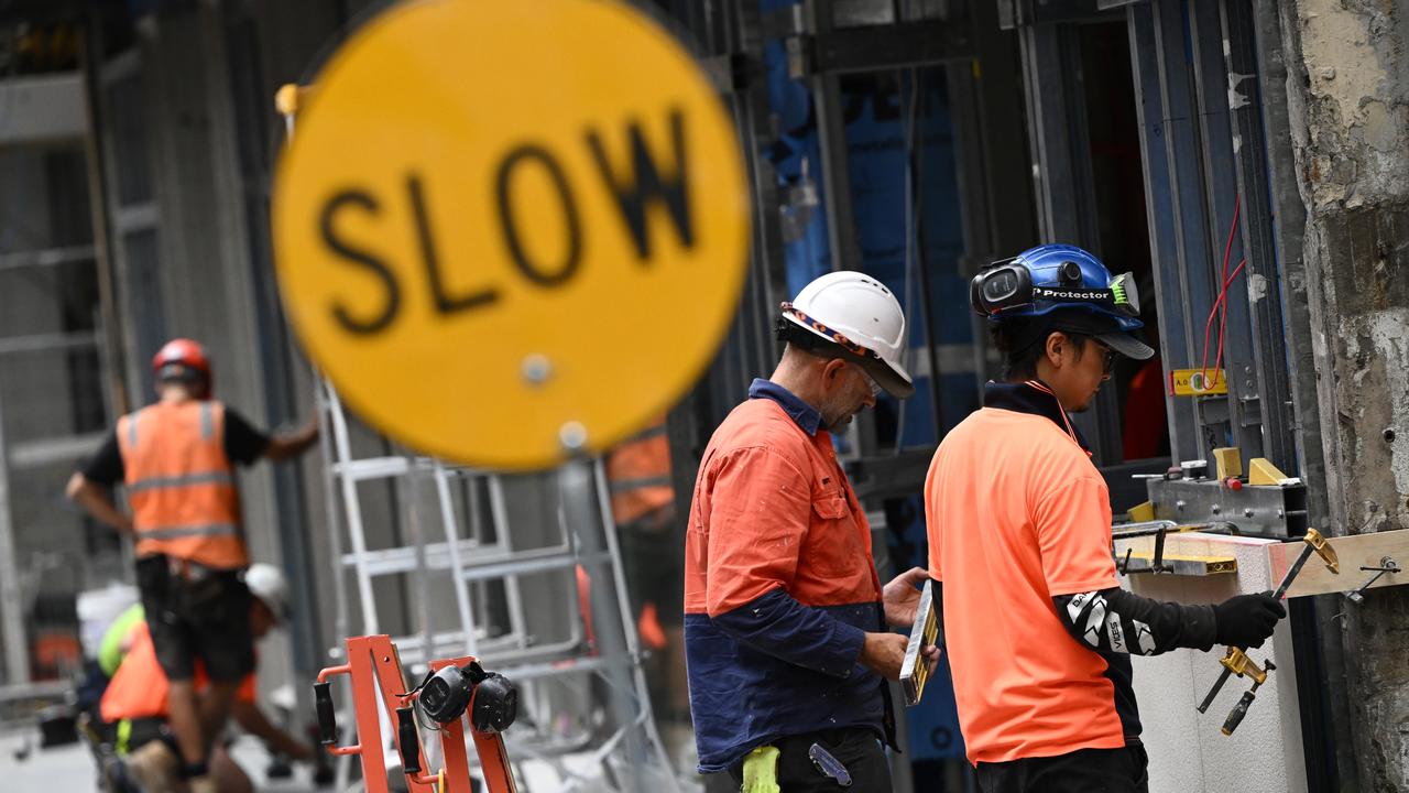 Construction workers in Melbourne.