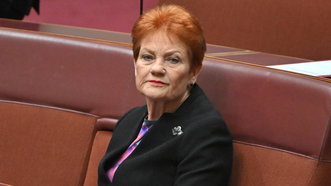 One Nation Leader Pauline Hanson in the Senate