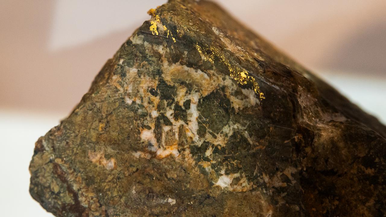 Gold on a rock
